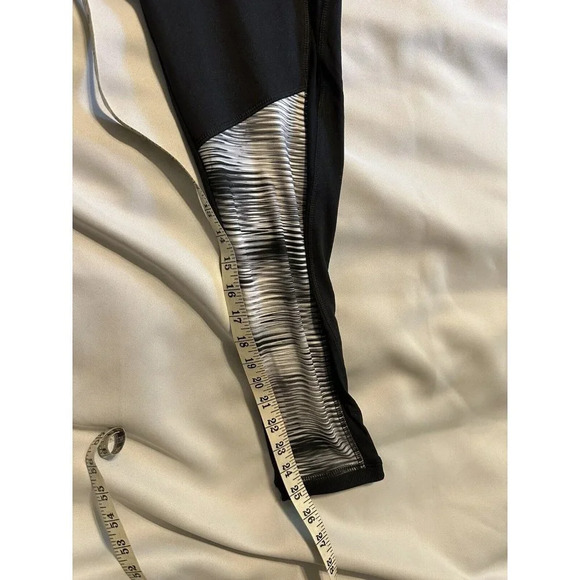 MARIKA Tummy Control Leggings Coolmax Gusset Heathered Mesh Low Leg Panel Neiman - Picture 6 of 11